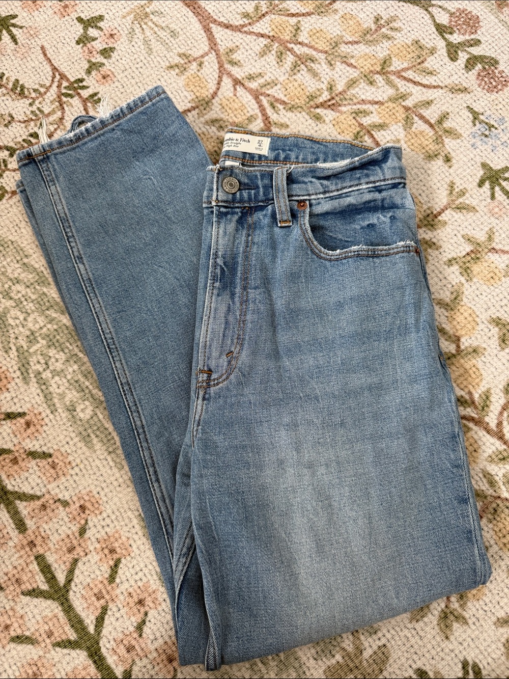 Abercrombie & Fitch Light Blue Straight Leg Jeans
